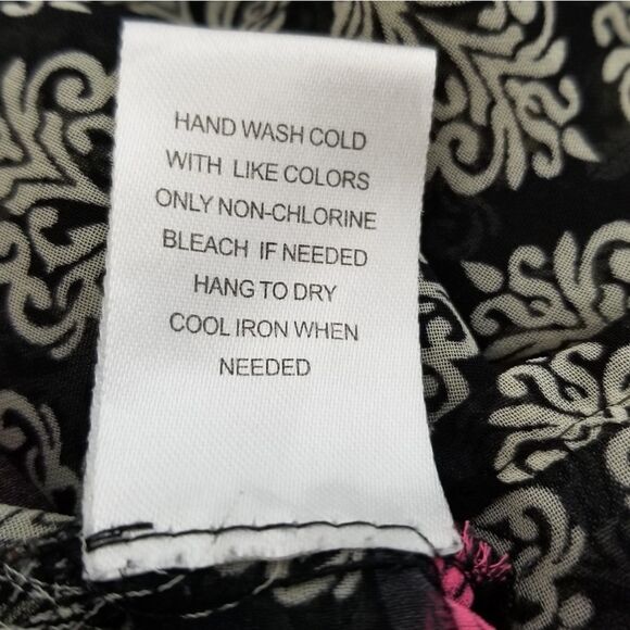 Daniel Rainn Chiffon Sheer Peasant Top With Tassels Women's Size Small - Picture 10 of 13